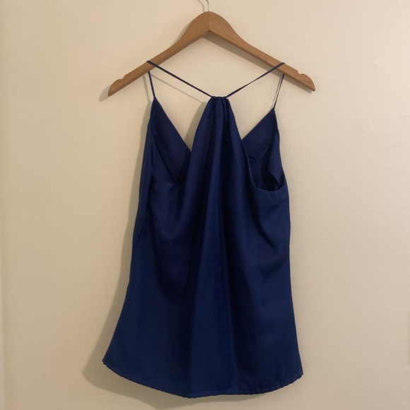 Club Monaco Navy Spaghetti Strap Racer Top - Picture 3 of 3